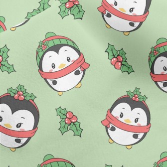 Merry Christmas Penguin Micro Fleece