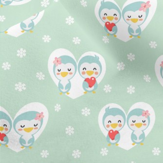Penguin Couple Micro Fleece