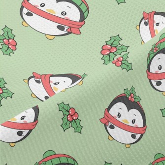 Merry Christmas Penguin Piqué