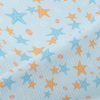 Blue Orange Starfish Piqué