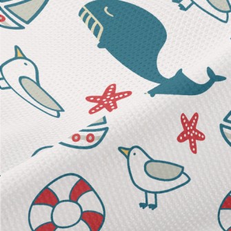 Nautical Supplies And Whales Piqué
