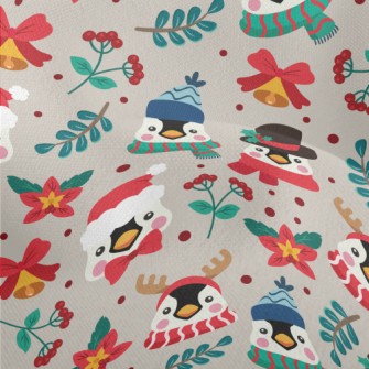 Christmas Dressed Penguin Lightweight Performance Linen
