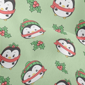 Merry Christmas Penguin Lightweight Performance Linen