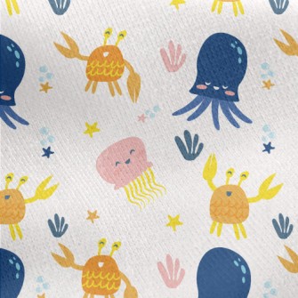 Dancing Crab Squid Jersey Backed Fleece