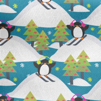 Ski Penguin Jersey Backed Fleece