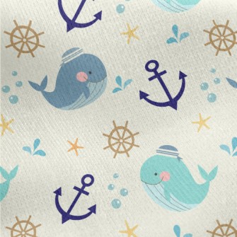 Sailor Whale Jersey Backed Fleece