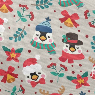 Christmas Dressed Penguin Pongee