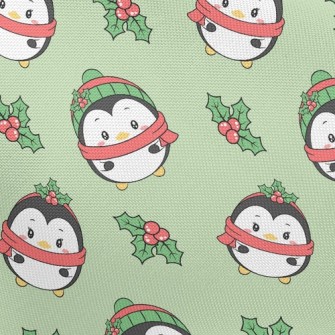 Merry Christmas Penguin Pongee