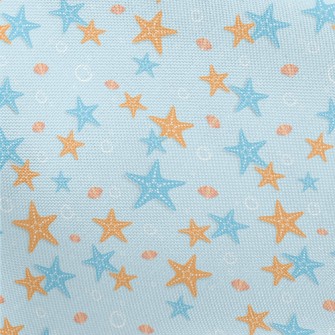Blue Orange Starfish Pongee
