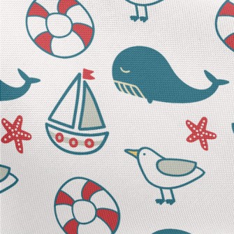 Nautical Supplies And Whales Pongee