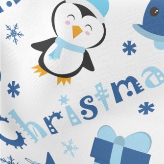 Christmas Ornaments With Pengu Lightweight Cotton Poplin