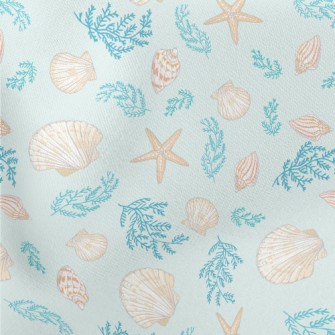 Scallops And Seaweed Lightweight Cotton Poplin