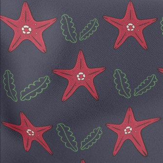 Red Starfish Lightweight Cotton Poplin
