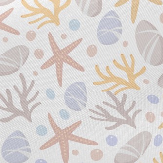 Starfish And Coral Midweight Cotton Poplin