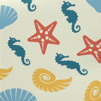 Beautiful Starfish Shell Midweight Cotton Poplin