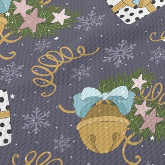 Ornate Decorative Bells Birdseye Piqué