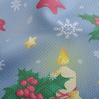 Christmas Star Candlelight Athletic Mesh Flat Back