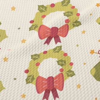 Christmas Decoration Wreath Birdseye Piqué