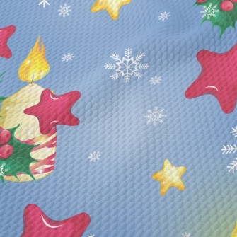 Christmas Star Candlelight Birdseye Piqué