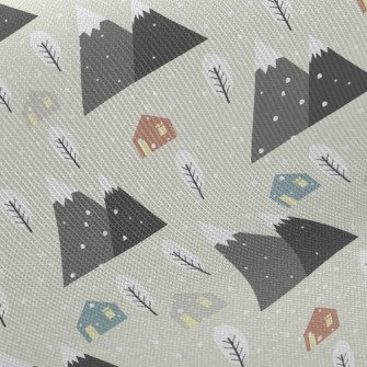 Romantic Snowy Hill Twill