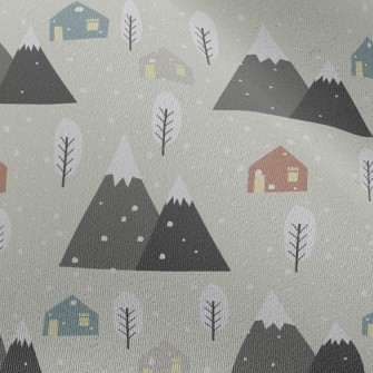 Romantic Snowy Hill Chiffon