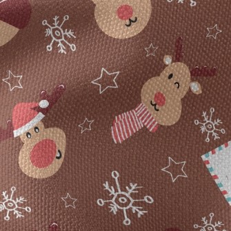 Elk Letter To Santa Claus Waterproof Canvas