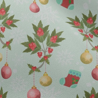 Christmas Red Hanging Ornament Chiffon