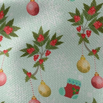 Christmas Red Hanging Ornament Waterproof Canvas