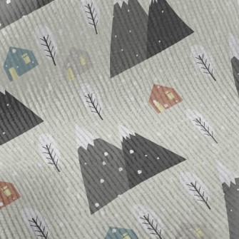 Romantic Snowy Hill Standard Corduroy