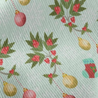 Christmas Red Hanging Ornament Standard Corduroy