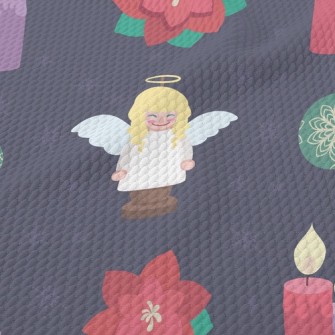 Christmas Red Angel Decoration Birdseye Piqué