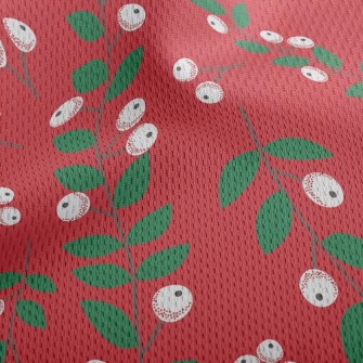 Plum Fruit Leaves Athletic Mesh Flat Back