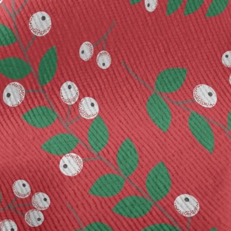 Plum Fruit Leaves Standard Corduroy