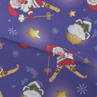 Santa Skiing Waterproof Oxford