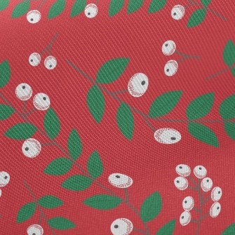 Plum Fruit Leaves Twill
