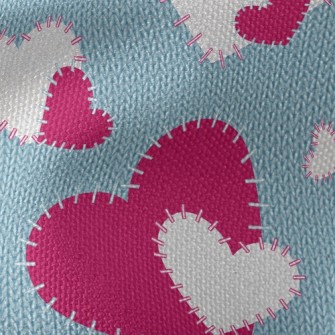 Decorative Yarn Hearts Waterproof Canvas