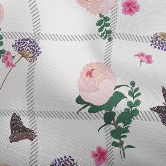 Beautiful Flowers And Butterfl Dobby