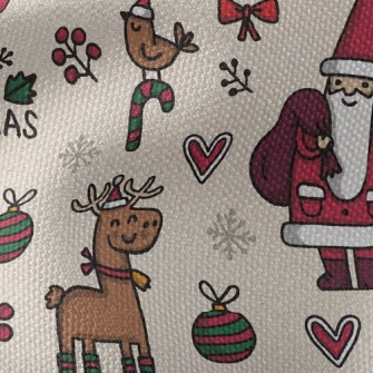Cartoon Merry Christmas Waterproof Canvas