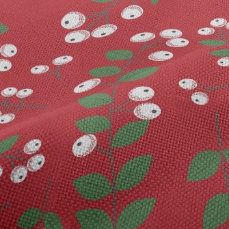 Plum Fruit Leaves Performance Linen