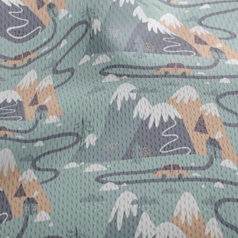 Tourist Mountain Trail Athletic Mesh Flat Back