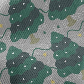 Dotted Christmas Tree Standard Corduroy