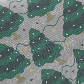 Dotted Christmas Tree Twill