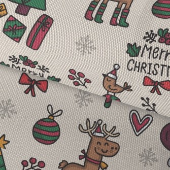 Cartoon Merry Christmas Waterproof Oxford