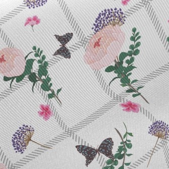 Beautiful Flowers And Butterfl Twill