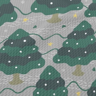 Dotted Christmas Tree Birdseye Piqué