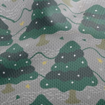 Dotted Christmas Tree Athletic Mesh Flat Back