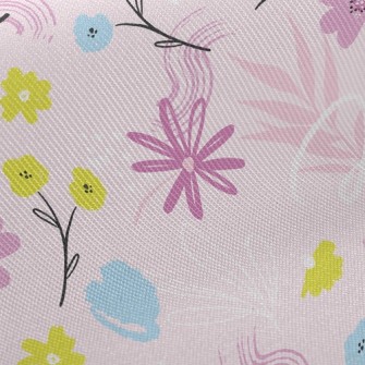 Cute Pink Flowers Twill