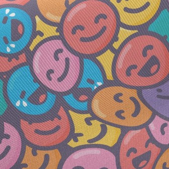 Stacked Emoticons Twill