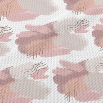 Watercolor Abstract Lines Birdseye Piqué