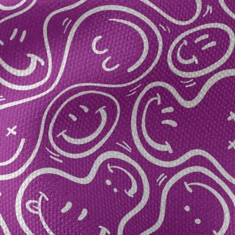 Distorted Smiley Face Waterproof Canvas